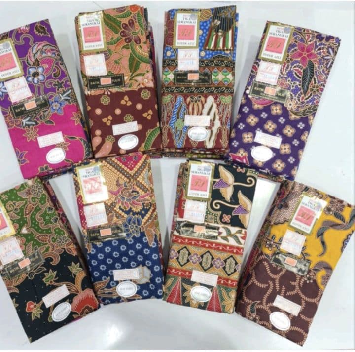 10 HELAI SARUNG KAIN BATIK TIGA SERANGKAI SUPER ASLI JAHIT SIAP PEMBORONG & PERUNCIT
